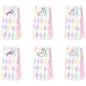 Yksisarvinen jakaminen pussit paperi 18cm 6kpl