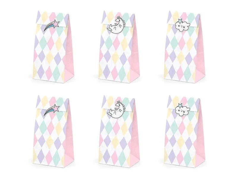 Yksisarvinen jakaminen pussit paperi 18cm 6kpl