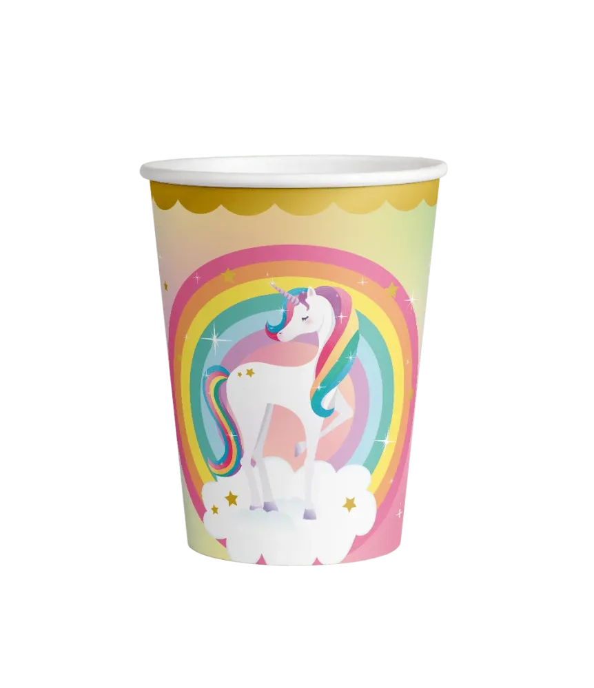 Yksisarvinen kupit 9cm 8kpl