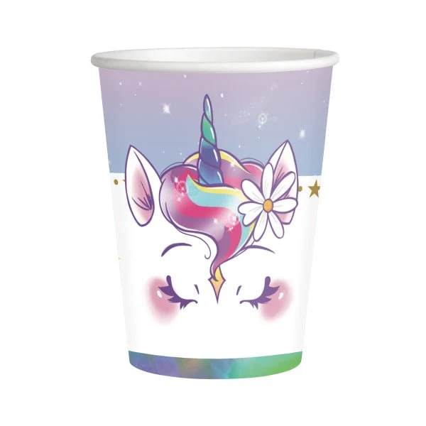 Yksisarvinen kupit värilliset 250ml 8kpl