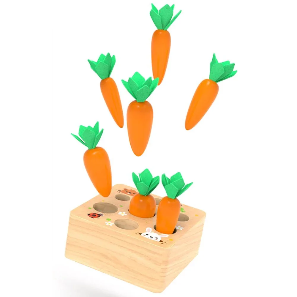 EcoToys Vihreät Leikkivihannekset | Leiki ja opi hauskasti! - Opettavaiset Montessori-palikat terveelliseen elämäntapaan