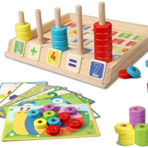 EcoToys MathMaster | Pelaa ja opi - Opettava puinen laskupeli lapsille