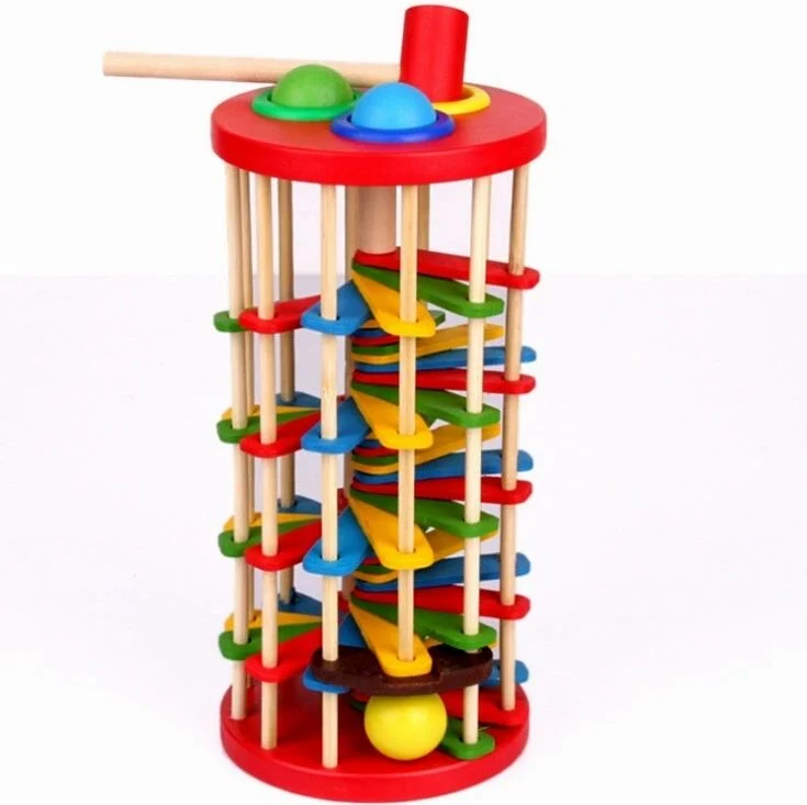 EcoToys SmashTower | Lelut, jotka edistävät kehitystä - Puiset torni koordinaatiolle