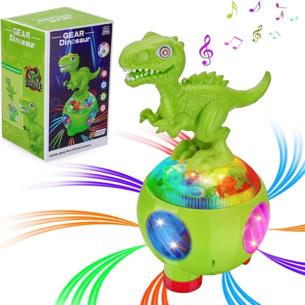 DinoBeats | Leikkien oppiminen ja tutkiminen - Interaktiivinen musikaalinen dinosaurus liikkuvilla rattailla