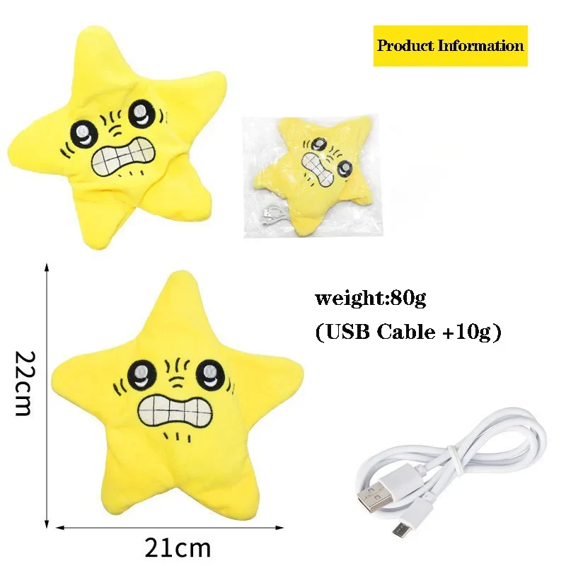Interaktiivinen Dancing Star Pehmo - Liikkuva Angry Star -pehmoreppu lapsille
