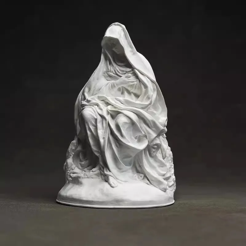 Nordic Character Statue Art Plaster Statue Sculpture Home Soft Furnishings Crafts Art Figurine Decoration Book Nook Room D...
