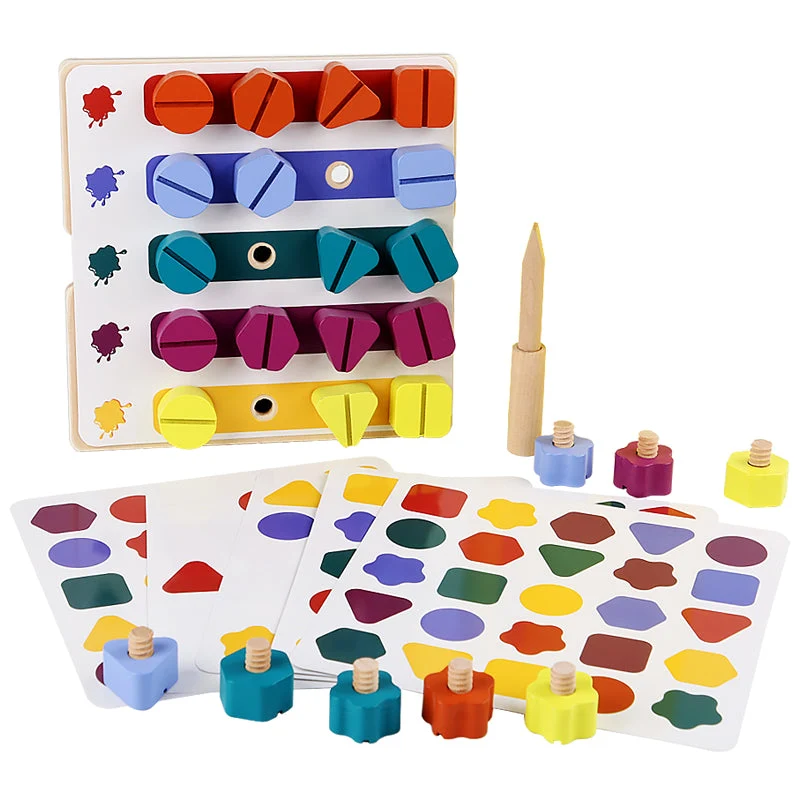 Wooden Screw Board™ | Paranna hienomotoriikkaa leikin avulla - Puzzle-peli