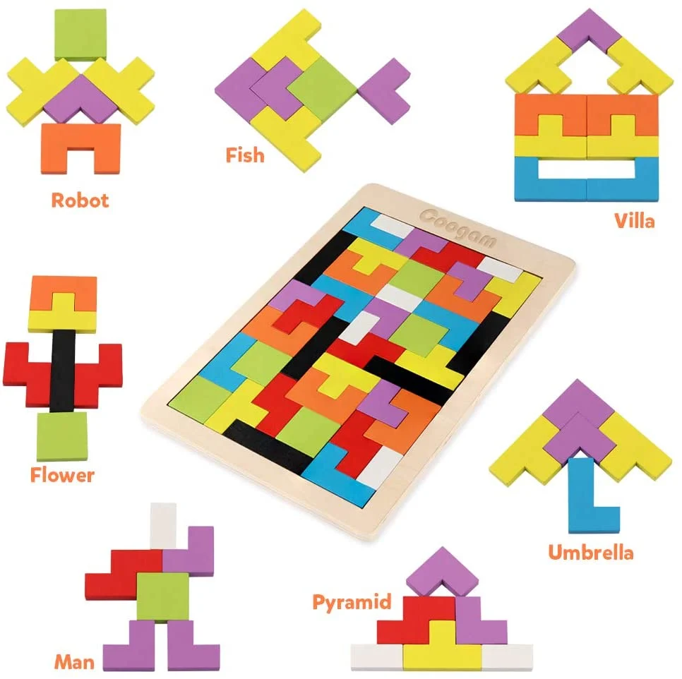 Woods™ - Aivojumppa lapsille - Montessori Tetris-palapeli