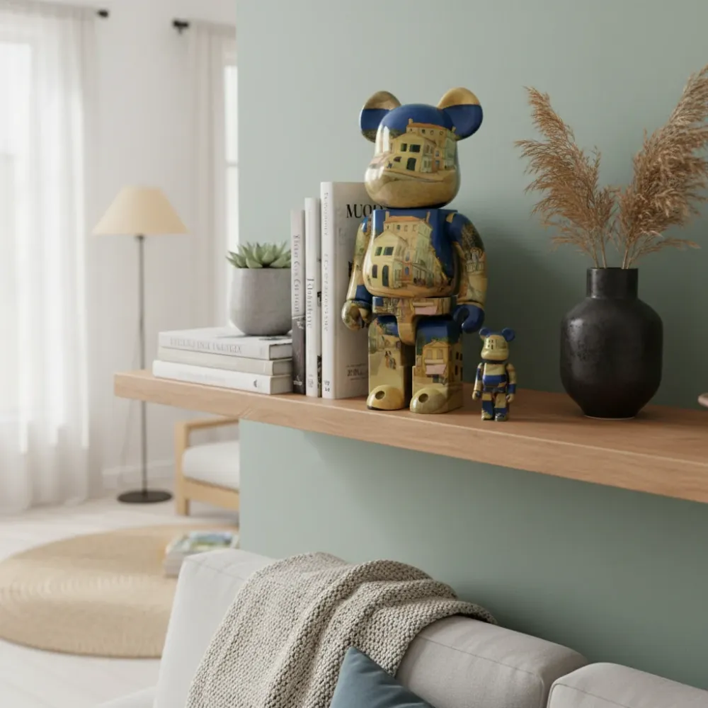100% & 400% Bearbrick -setti - Van Gogh - Yellow House
