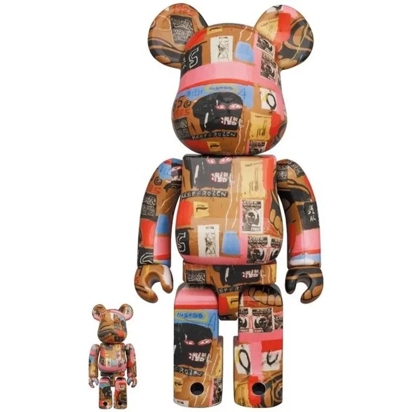 400 % & 100 % Bearbrick -setti – Andy Warhol x Jean-Michel Basquiat #2