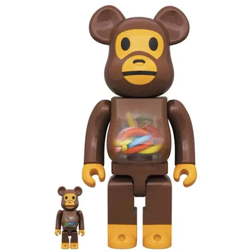 400 % & 100 % Bearbrick -setti – Baby Milo and Banana BAPE