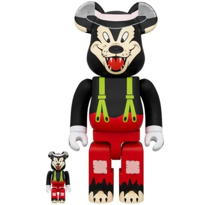 400 % & 100 % Bearbrick -setti - Big Bad Wolf (Disney)