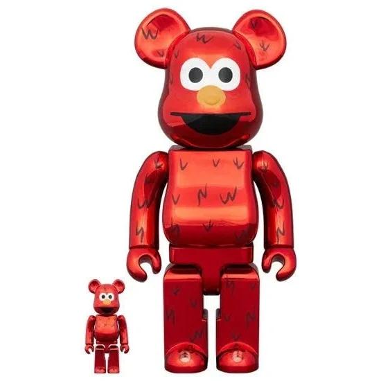 400% & 100% Bearbrick Setti - Elmo (Chrome)