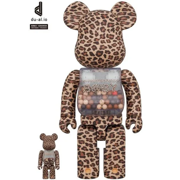 400 % & 100 % Bearbrick -setti – My First Bearbrick Baby (Leopard)