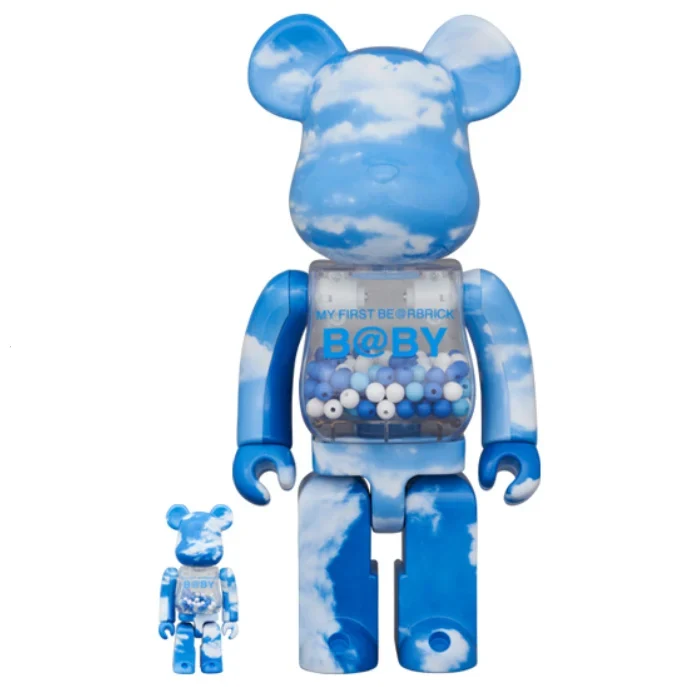 400 % & 100 % Bearbrick -setti – My First Bearbrick Baby (Blue Sky edition)