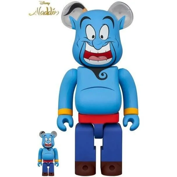 400 % & 100 % Bearbrick -setti – Genie (Disney Aladdin)