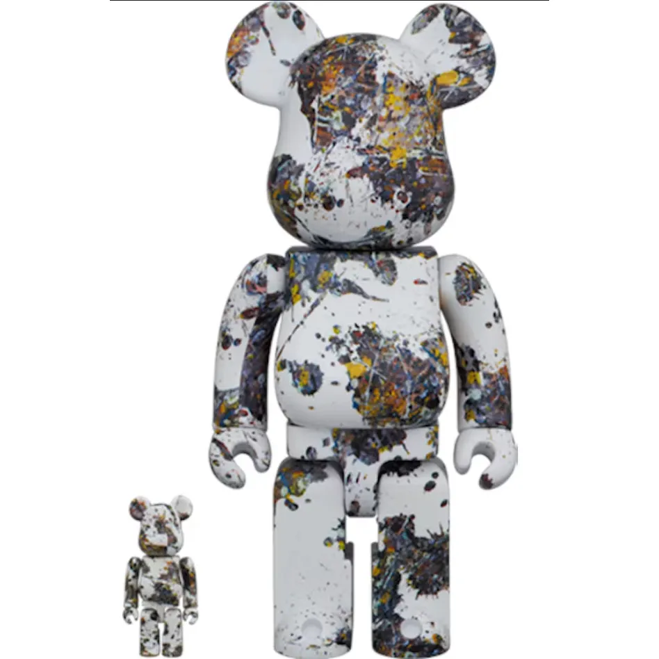 400 % & 100 % Bearbrick -setti – Jackson Pollock Studio (Splash)