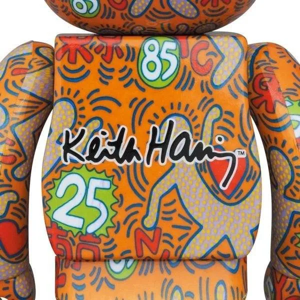 400% & 100% Bearbrick Setti - Keith Haring v12 (Erikoisversio BWWT 3)