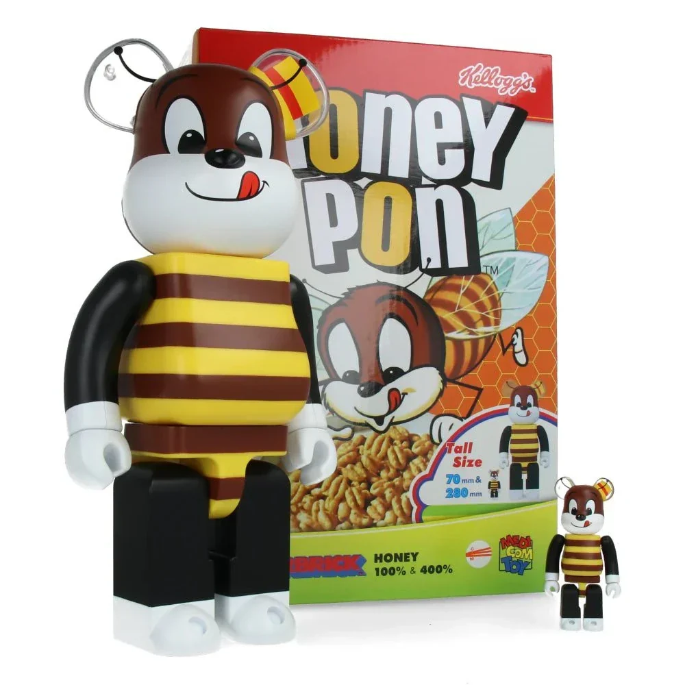 400% & 100% Bearbrick -setti – Kellogg's (Honey)