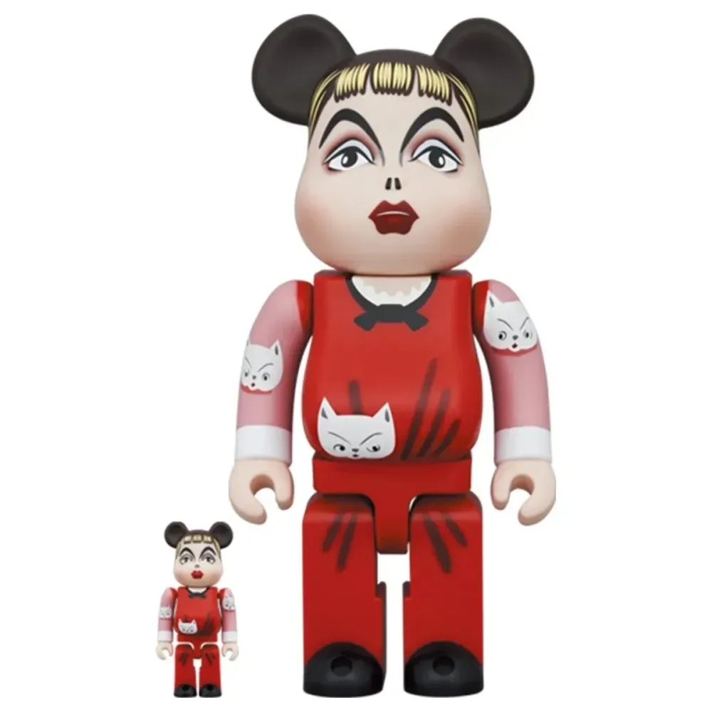 400 % & 100 % Bearbrick -setti – NEKO ga Suki (Kuniyoshi Kaneko)
