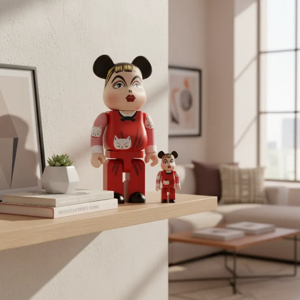 400 % & 100 % Bearbrick -setti – NEKO ga Suki (Kuniyoshi Kaneko)