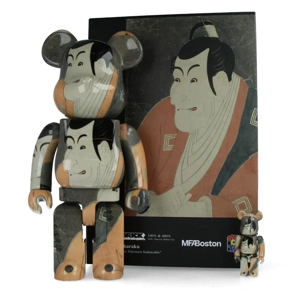 400% & 100% Bearbrick -setti – Toshusai Sharaku Ichikawa Ebizo IV