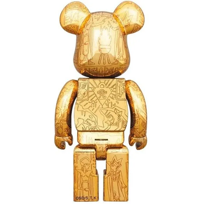 400% & 100% Bearbrick -setti - Yu-Gi-Oh! (Millennium Puzzle - Light ed.)