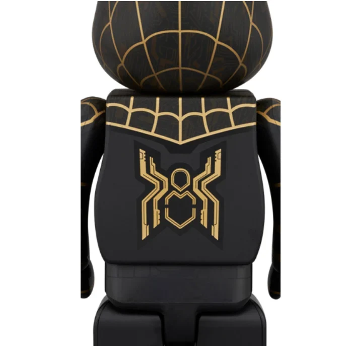 400 % & 100 % Bearbrick – Spiderman – No Way Home (Black & Gold Suit)