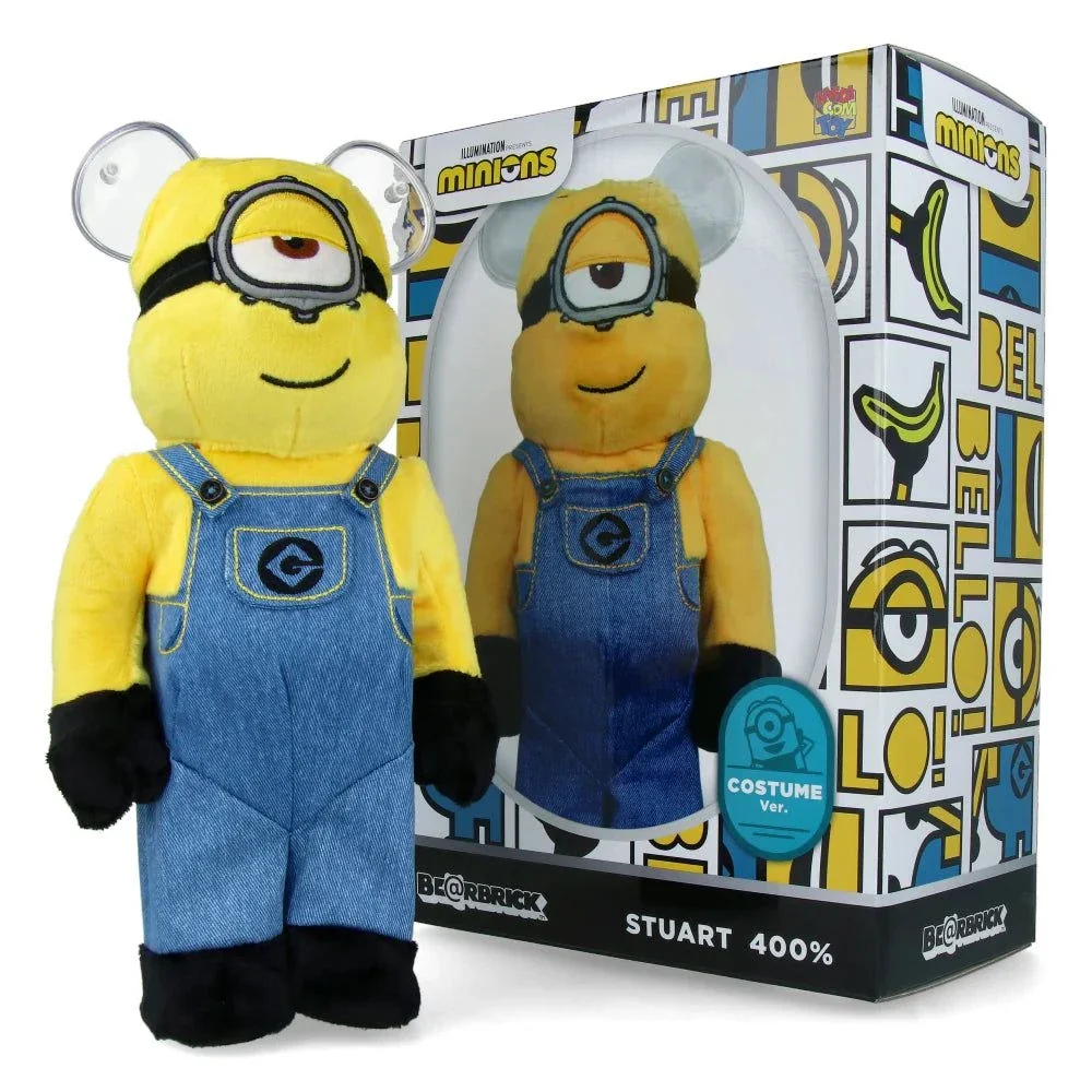 400% Bearbrick – Minions Stuart – (Costume Version)