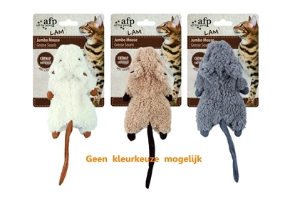 Afp Jumbo Mouse Crinkle -karitsanvillaa ja kissanminttua, sekoitus