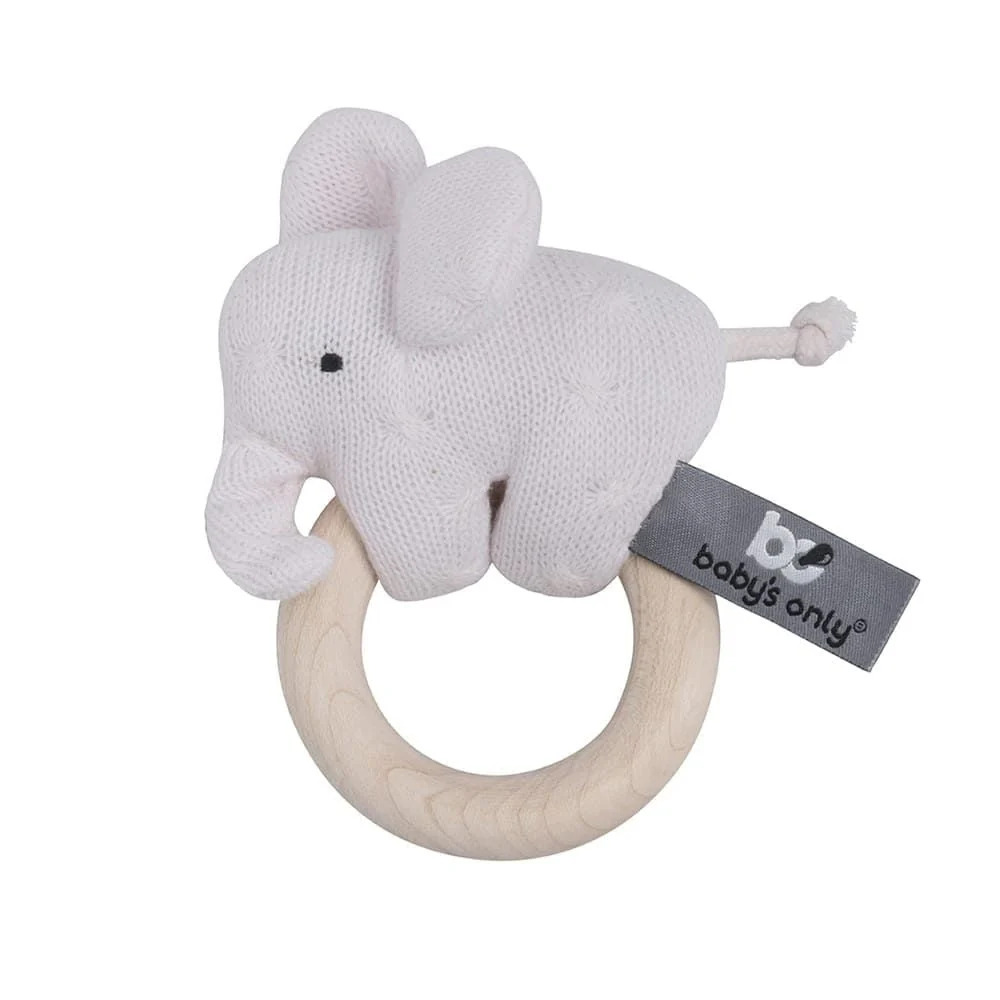 Baby's Only Rattle puinen elefantti Classic vaaleanpunainen