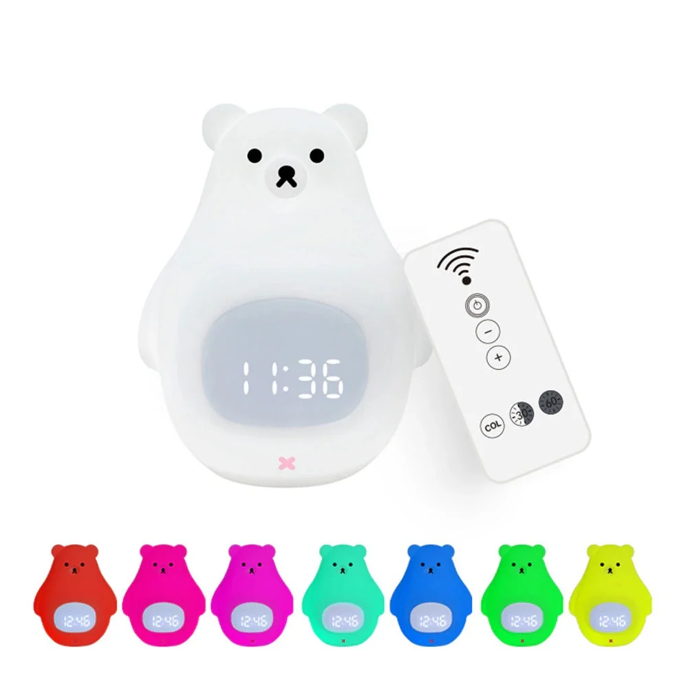 Bear Alarm™ - Suloinen herätyskello yövalolla - Nalle-herätyskello