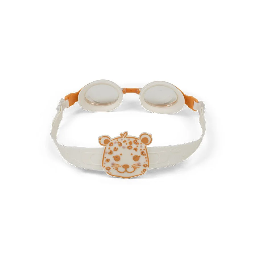 Beige leopardi uimalasit
