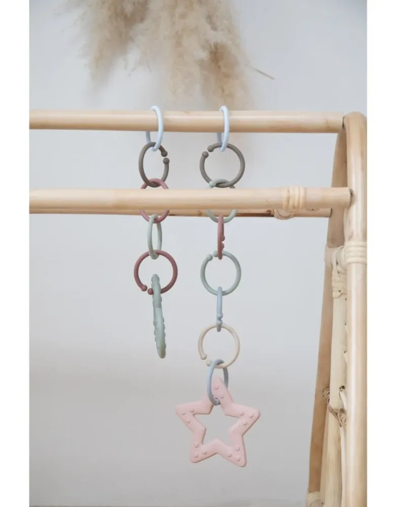 BIBS Leikkirenkaat Blush/Woodchuck/Ilvory 12kpl