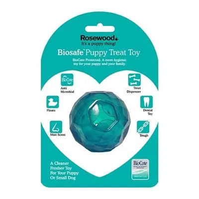 Biosafe Puppy Snack Ball Blue - Herkkupallo annostelija pennuille ja pienille koirille