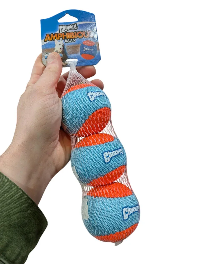 Chuckit Amphibious Ball - 3 koiran leikkipallon setti