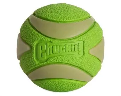 Chuckit Max Glow Ultra Squeeker -pallo, vihreä - pimeässä hohtava pallo
