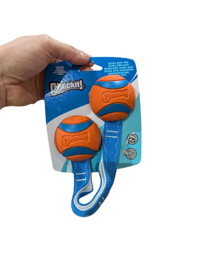 Chuckit Ultra Duo Tug – Kestävä vetolelu palloilla