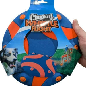 Chuckit Whistle Frisbee - Suurikokoinen frisbee hauskalla äänellä - Keskikokoisille ja suurille koirille