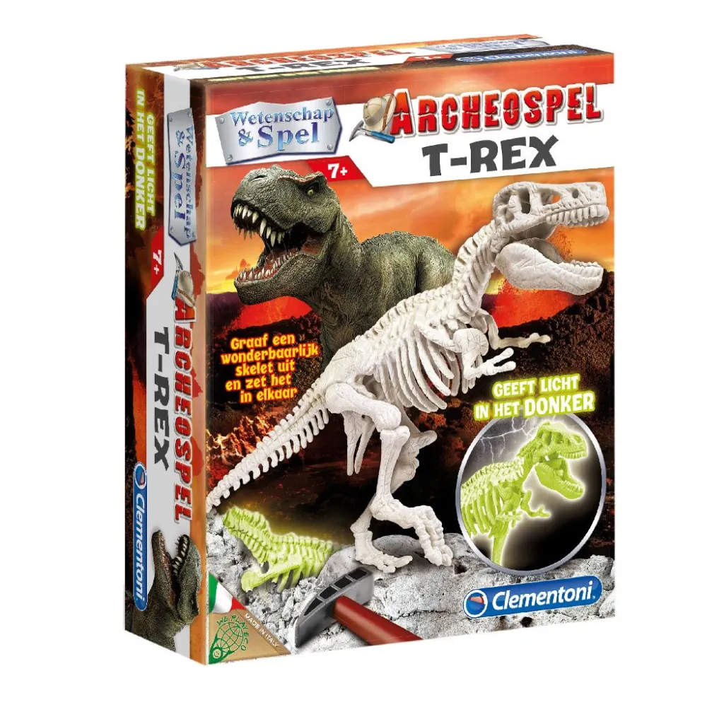 Clementoni Game T-Rex kaivaminen hehkuu pimeässä