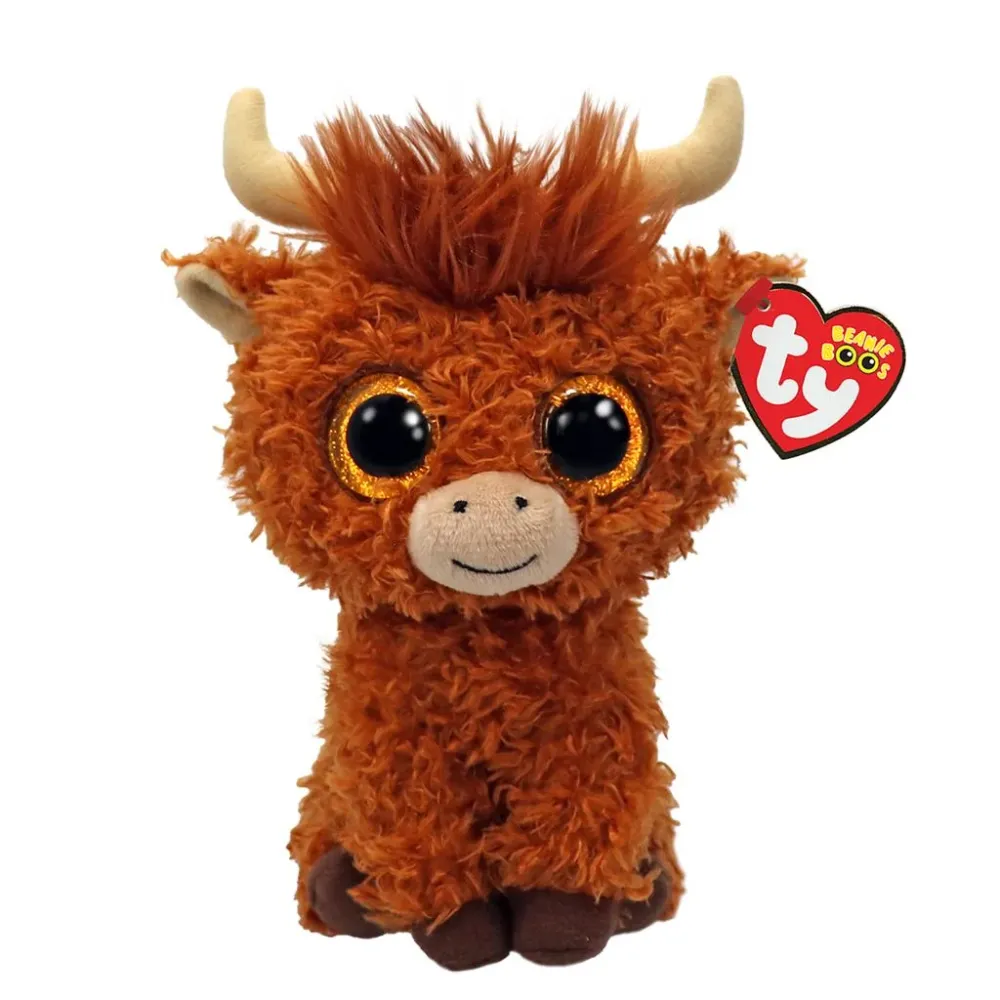 Ty Cuddle Alfie Highland Cow Brown 15Cm