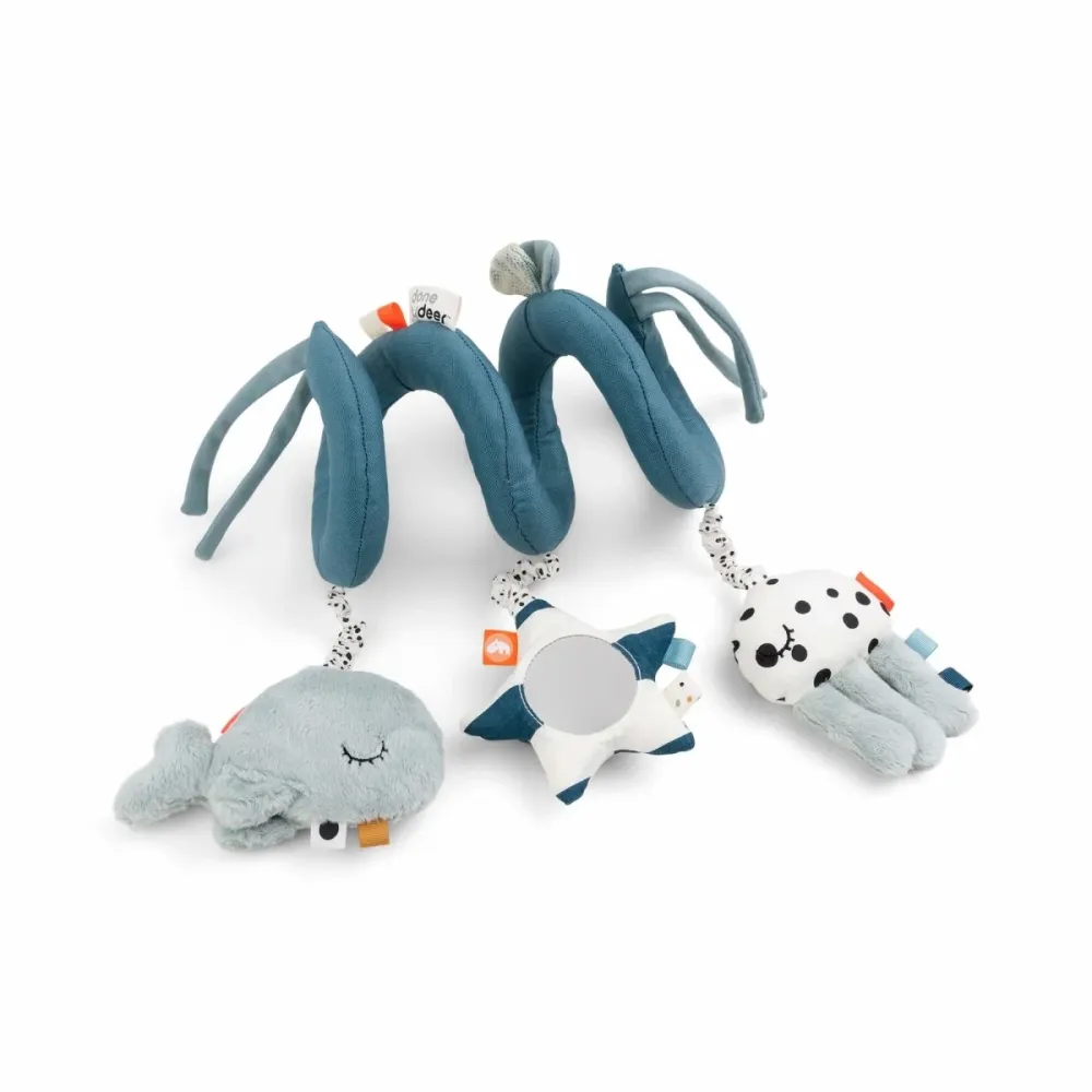 Done Deer Lastenrattaiden kiristin Sea Friends Blue (sininen)