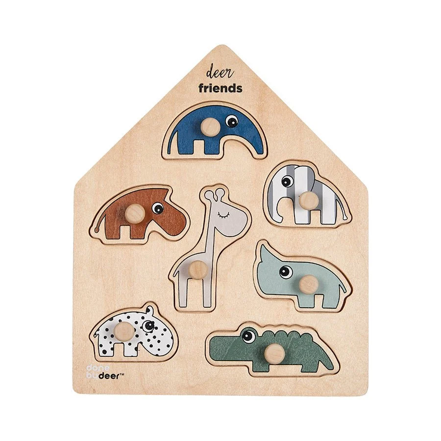 Done Deer Peg Puzzle Deer Friends Mix (Peurapalapeli)