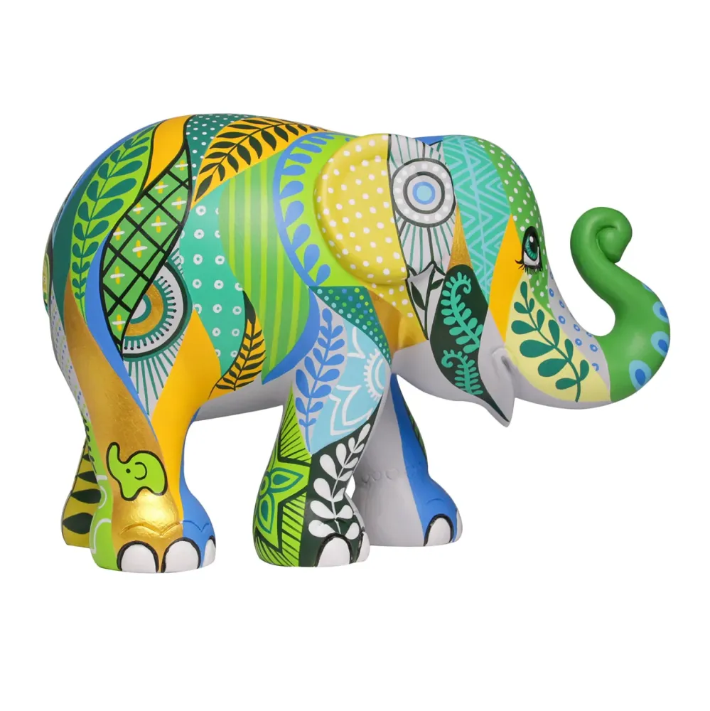 Elephant Parade elephant Happy Sarawak 15 cm rajoitettu erä Wanchalerm Mueanpang Hong Kong 2014 SKU Happy Sarawak 15