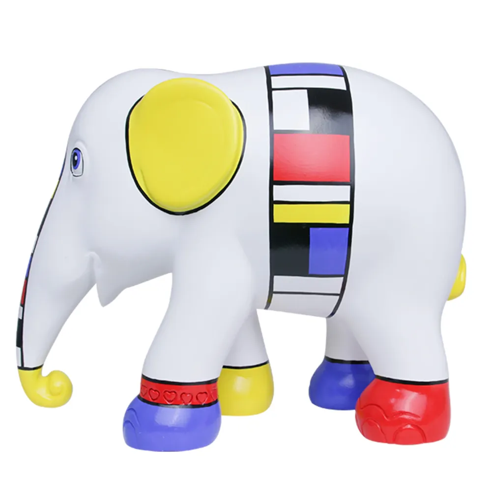 Elephant Parade Mondriaan Crossed My Mind 15cm Limited Edition 3000 MONDRIAAN CROSSED MY MIND 15