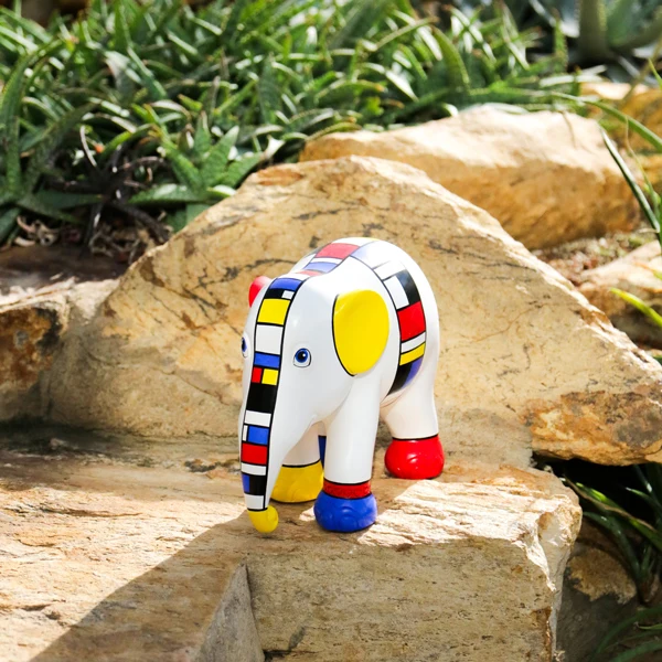 Elephant Parade Mondriaan Crossed My Mind 15cm Limited Edition 3000 MONDRIAAN CROSSED MY MIND 15