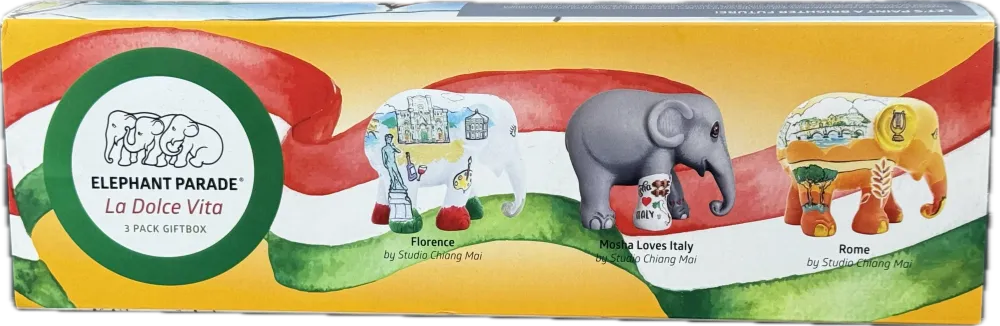Elephant Parade monipakkaiset norsut La Dolce Vita - Firenze + Mosha rakastaa Italiaa + Rooma