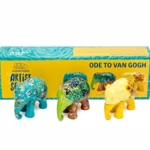 Elephant Parade monipakkaiset norsut Oodi Van Goghille – mantelikukkia + iirikset + auringonkukat MONIPAKETTI ODI VAN GOGH...
