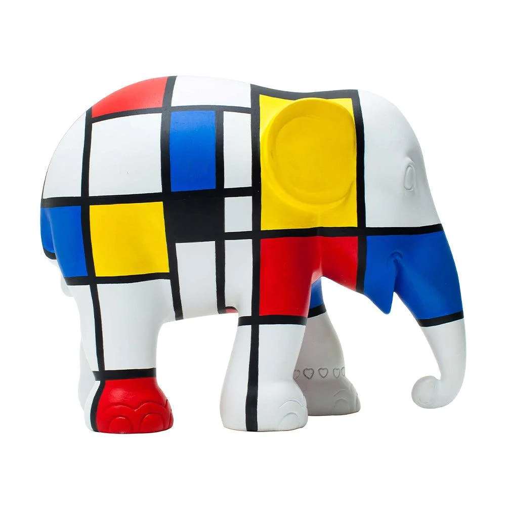 Elephant Parade norsu Hommage to Mondriaan 20cm Limited Edition 750 kpl HOMMAGE TO MONDRIAAN 20