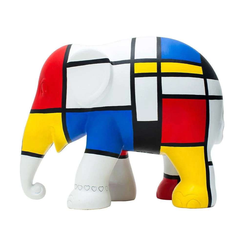 Elephant Parade norsu Hommage to Mondriaan 20cm Limited Edition 750 kpl HOMMAGE TO MONDRIAAN 20